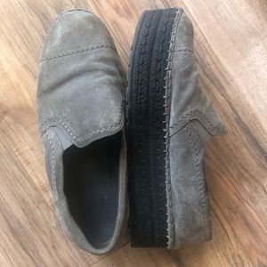 PRADA gray suede espadrille sz 10